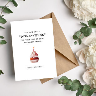 Cross Dying Young Off Your List Carte Anniversaire