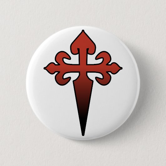 Cross en Dagger Ronde Button 5,7 Cm (Voorkant)