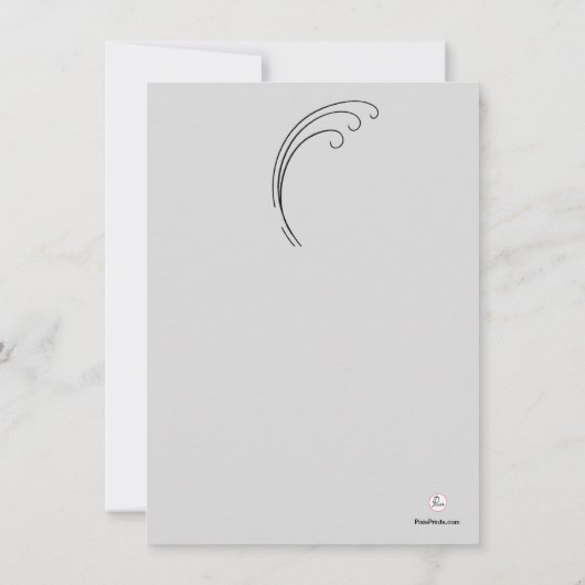 Cross en Fern - Bereavement Bedankt Notecard Notitiekaartje (Achterkant)