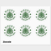 Cross en Shamrocks ronde Sticker (Vel)