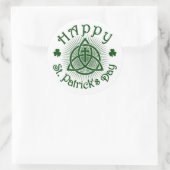 Cross en Shamrocks ronde Sticker (Tas)