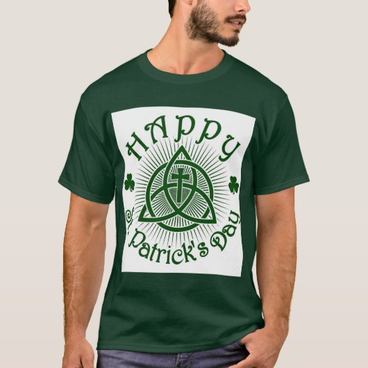 Cross en Shamrocks T-shirt (Voorkant)