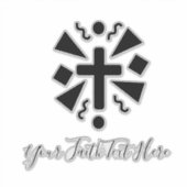 Cross Faith Text Car Sticker (Voorkant)