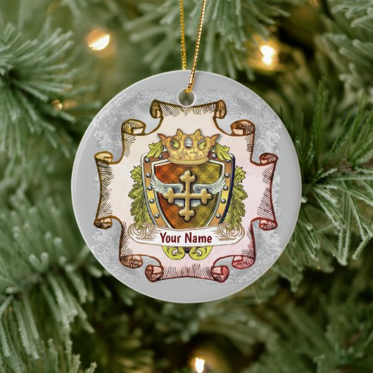 Cross Family Crest Achternaam aangepast ornament (Boom)