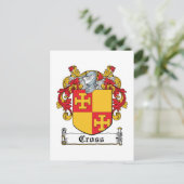 Cross Family Crest Briefkaart (Staand voorkant)