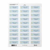 CROSS FAUX GOLD stijlvolle eenvoudige baby blauw Etiket (Full Sheet)