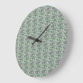 Cross Filigree Design Green Pattern Grote Klok (Hoek)