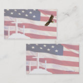 Cross & Flag BC w eagIe 5-10 Visitekaartje (Voorkant / Achterkant)