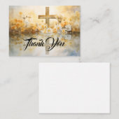 Cross Flower dank u Notitiekaartje (Voorkant / Achterkant)