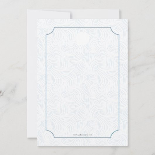 Cross Focus Bleu Invitation religieuse (Dos)