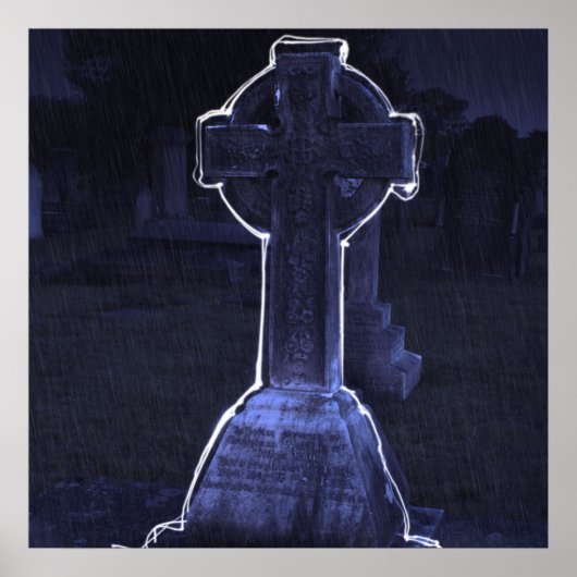 Cross Gravestone Poster (Voorkant)