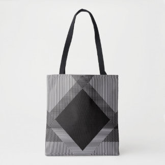 Cross-Hatch Op Art Tas