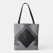 Cross-Hatch Op Art Tas (Achterkant)