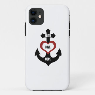Cross Heart Anchor iPhone5 iPhone 11 Hoesje