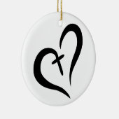 CROSS HEART KERAMISCH ORNAMENT (Rechts)