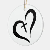 CROSS HEART KERAMISCH ORNAMENT (Links)