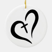 CROSS HEART KERAMISCH ORNAMENT (Achterkant)