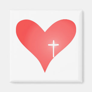 Cross/Heart Magnet Magneet