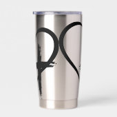 Cross Heart Symbool Geïsoleerde Drinkbeker (Rechts)