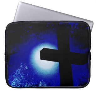 Cross-in Moonlight Grunge-laptop Sleeve