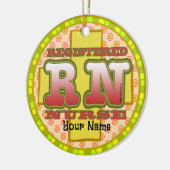 Cross Letters RN Verpleegkundige ornament (Links)