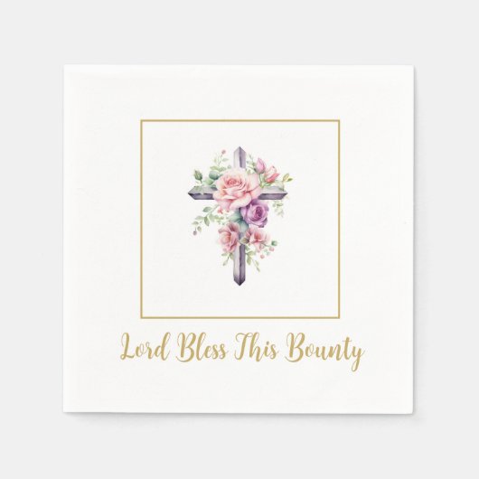 Cross Lord Bless papieren servetten (Voorkant)