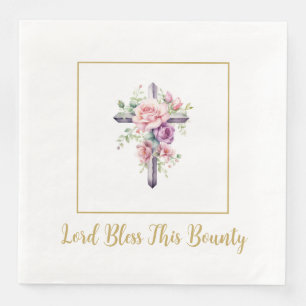 Cross Lord Bless papieren servetten