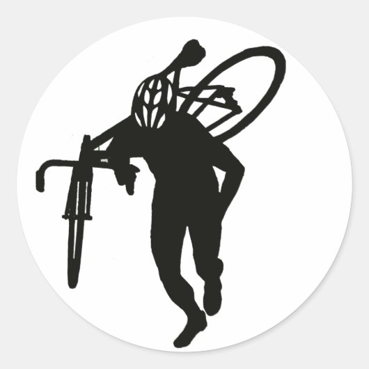 Cross Man Ronde Sticker (Voorkant)
