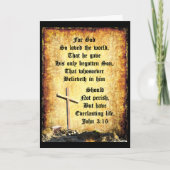 Cross & Manger voor John 3vs16 Kaart (Voorkant)