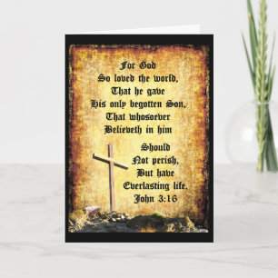 Cross & Manger voor John 3vs16 Kaart