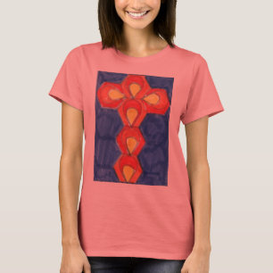 Cross Motief Basic Dames T-shirt