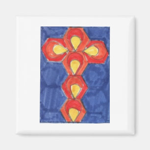 Cross Motif Square Magnet Magneet