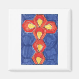 Cross Motif Square Magnet Magneet
