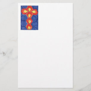 Cross Motif Stationery Briefpapier