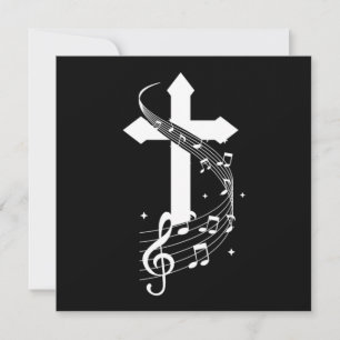 Cross Muzieknoten Musician Singer Gift Kaart