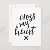Cross My Heart - Inspirerend Kaart (Voorkant / Achterkant)