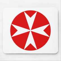 Cross Of Malta v2 (wit op rood)