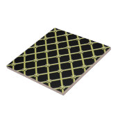 Cross Pattern Black en Golds Tegel Tegeltje (Zijkant)