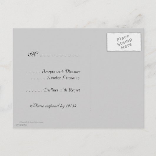 Cross Pattern RSVP Black White Crosses Briefkaarte Uitnodiging Briefkaart (Achterkant)
