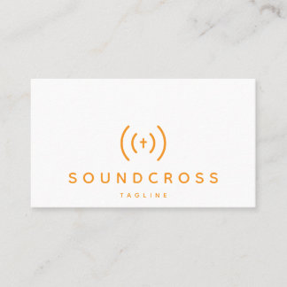 Cross & Sound logo-visitekaartsjabloon Visitekaartje