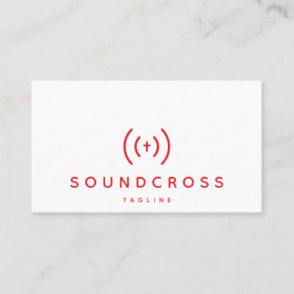 Cross & Sound logo zakelijke kaart sjabloon Visitekaartje