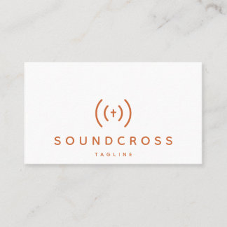 Cross & Sound logo zakelijke kaart sjabloon Visitekaartje