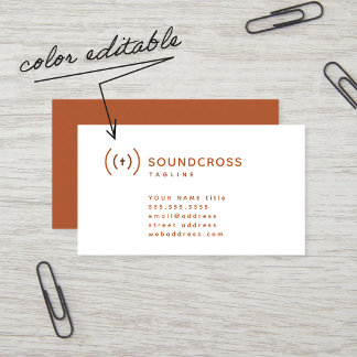 Cross & Sound logo zakelijke kaart sjabloon Visitekaartje