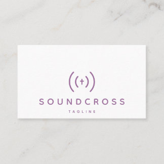 Cross & Sound logo zakelijke kaart sjabloon Visitekaartje