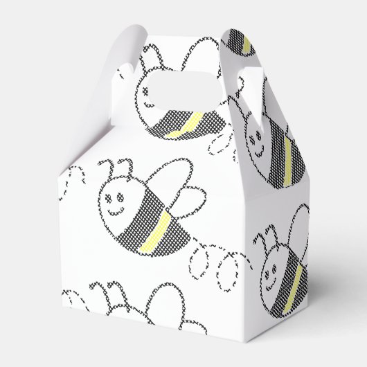 Cross Stitch Pattern Print Schattige Bee Baby show Bedankdoosjes (Voorkant Zijde)