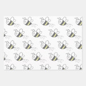 Cross Stitch Pattern Print Schattige Bee Baby show Inpakpapier Vel (Voorkant 3)