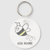 Cross Stitch Pattern Print Schattigee bij Sleutelhanger (Voorkant)