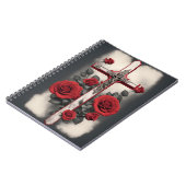 cross tattoo flower 4 notitieboek (Linkerzijde)