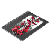 cross tattoo flower 6 notitieboek (Linkerzijde)