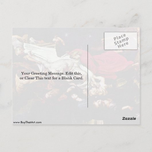 Cross van Peter Paul Rubens Briefkaart (Achterkant)